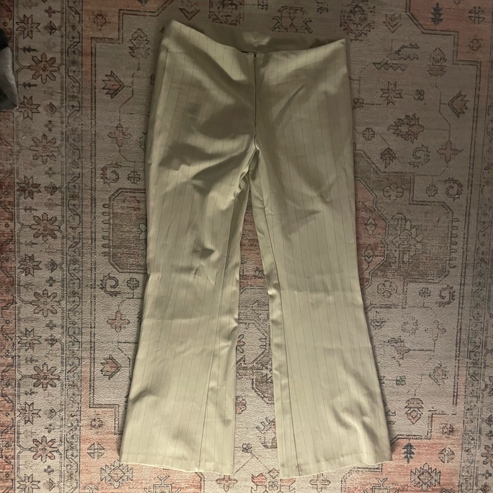Vintage 90s Pinstripe Low rise Flare Bellbottom Pants